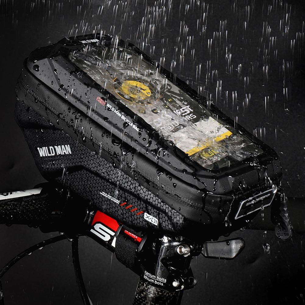 Geantă pentru bicicletă Mtb, impermeabilă, Echipament pentru ciclism, ecran portabil, tub tactil, husă tare pentru telefon, genți pentru biciclete, accesorii