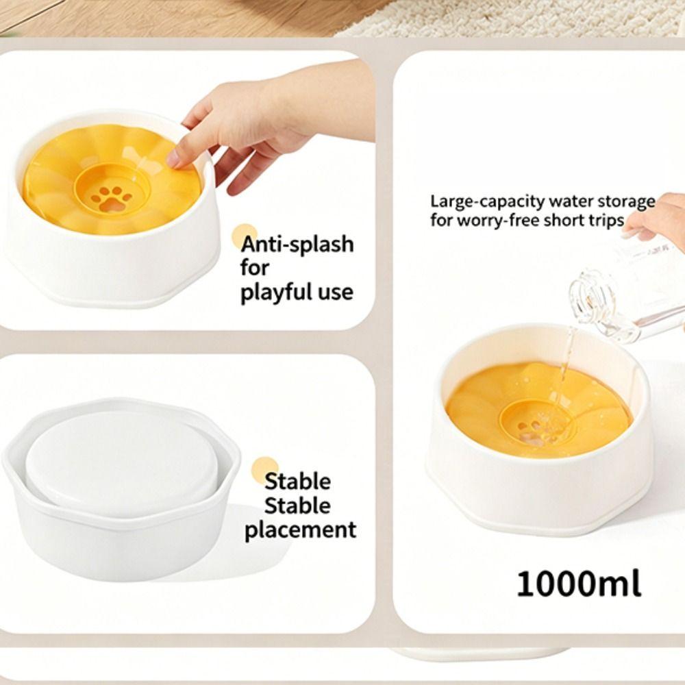 Floating Design Pet Dog Bowls Spill-Proof Detachable Dog Drinking Water Feeder Pet Supplies