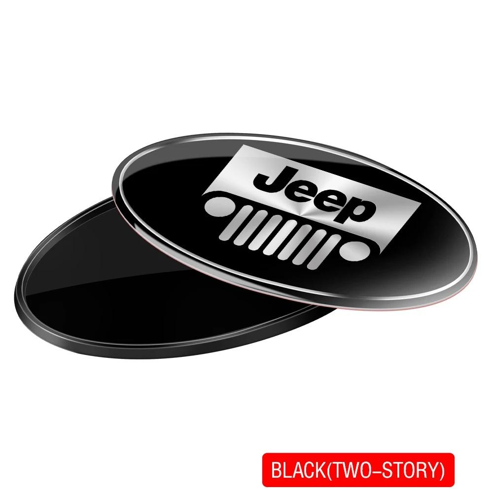 Self-Adhesive 3D Car Emblem Sticker Body Trunk Decor for Jeep Renegade Wrangler JK Grand Cherokee Compass Exterior Accessories