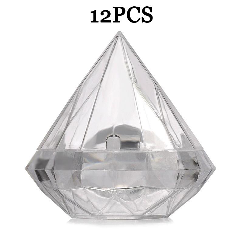 

WTEMPO Clear Plastic Storage Boxes for Bridal Showers Baby Showers DIY Mini Container Display Boxes DIY Handmade Gifts Storage Boxes Wedding Supplies 7*7cm*12pcs белый