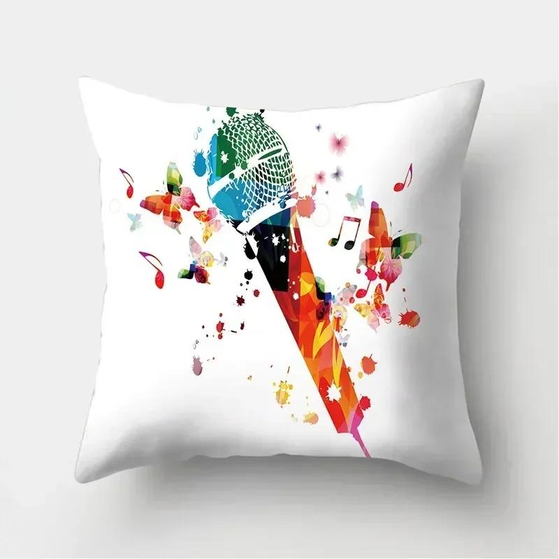 40/45/50Cm Musical Note Cushion Cover Home Decorative Pillowcase Covers For Living Room Lounge Coffee House Pillow Case