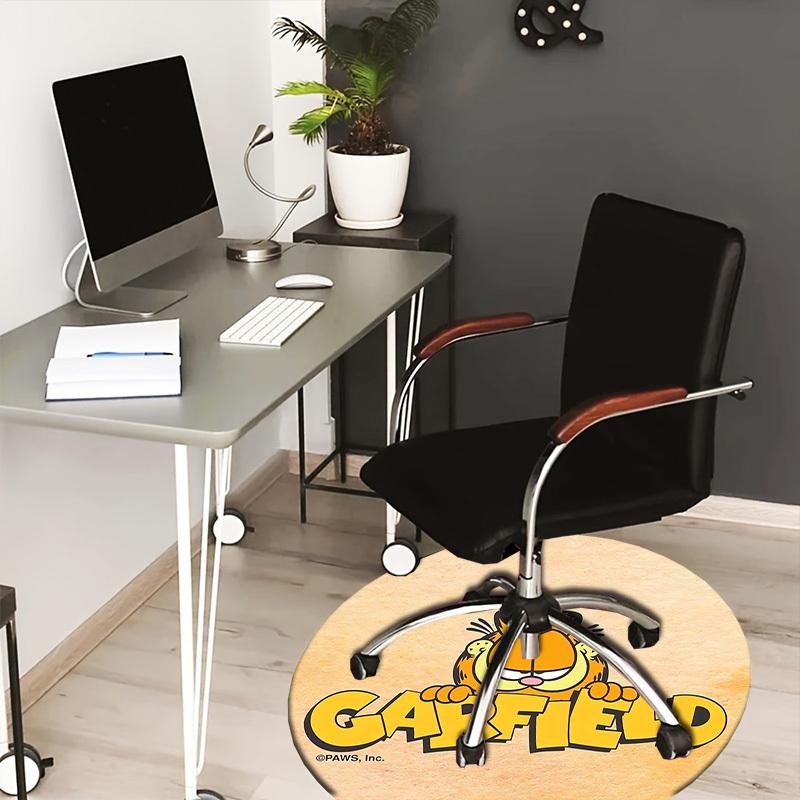 

1pc Garfield Round carpet, Made of Polyester,Perfect for Decorating Office Chairs, Living Rooms,fplt291 80cm by 80cm