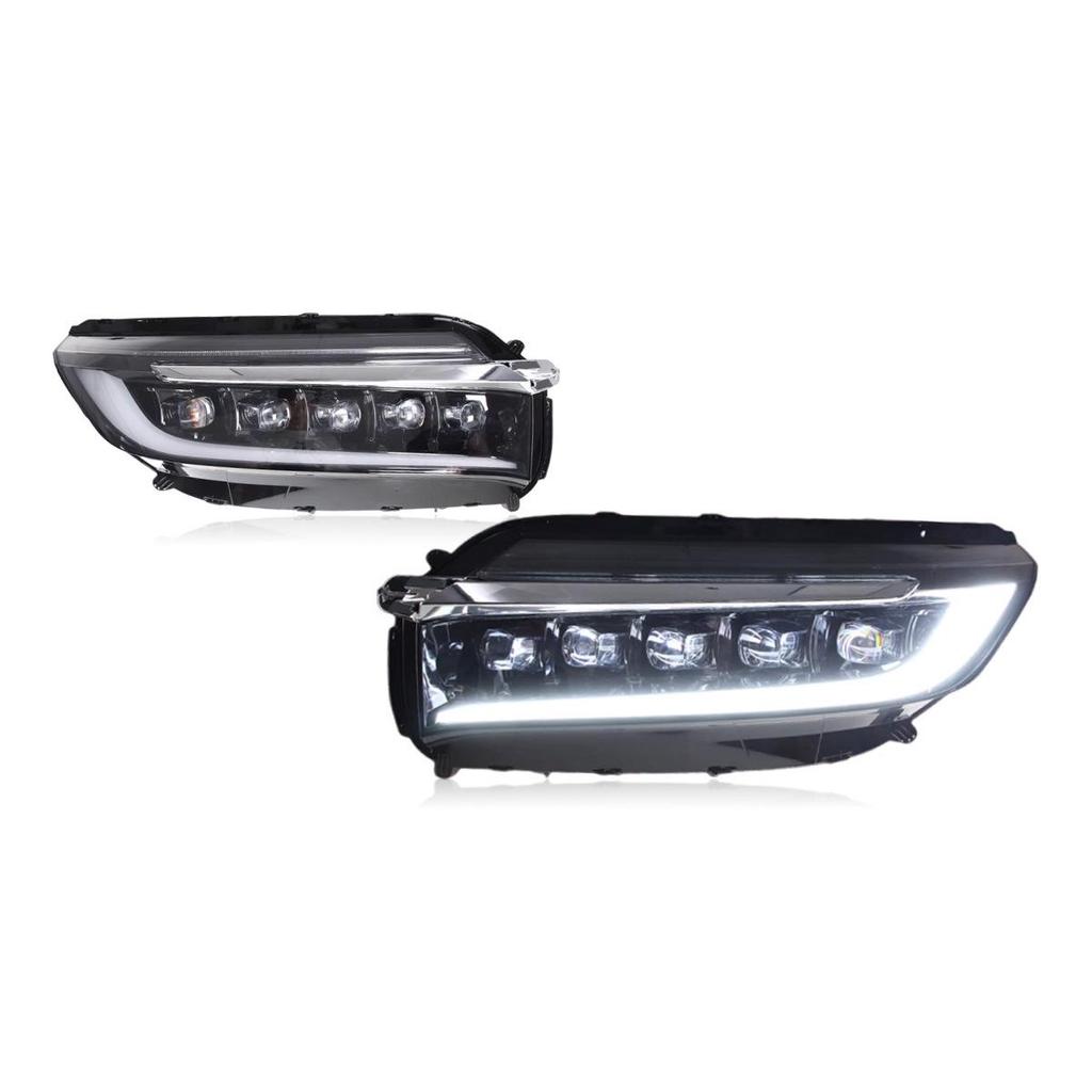 LED Crystal Lens Headlight with Flowing Turn Signals for 17-23 Honda Avancier