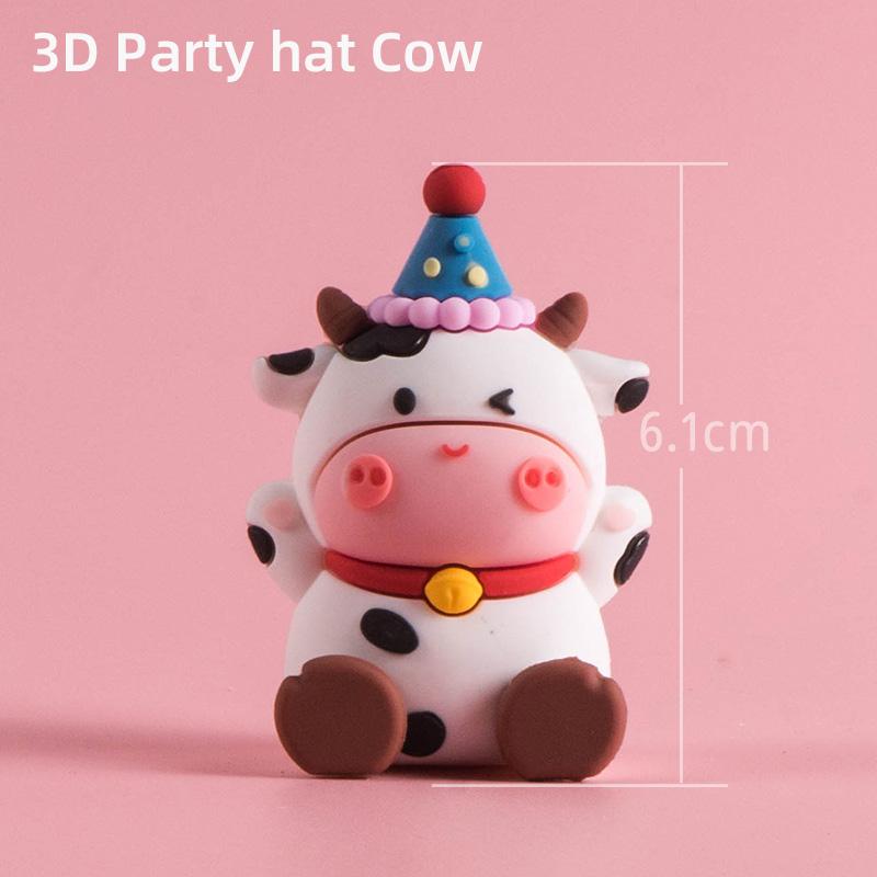 3D Zvířátka Topper na dort Korejský styl Malé zvíře Tygr Lev Oslava miminka 1. narozeniny Chlapec Dívka Roky Starý Party Dekorace na dort