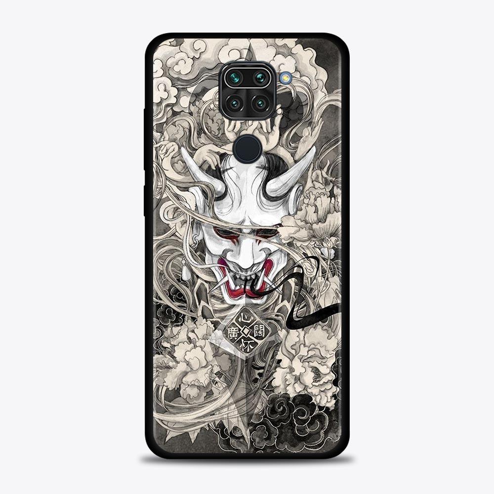 Case For Xiaomi Redmi Note 11S 11T 11 10 8 Pro 8 8T 9 9T 9S 10 Capa for Redmi K50 K40S K40 10 9A 9C 9 Japan Samurai Oni Mask