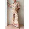 Cross 2026 Spring/Summer Women's Casual Pocket Suit - Two-Piece Set with Loose Five-Sleeve Styling