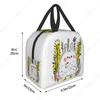 A cute furry rabbit Lunch Bag Waterproof Insulated Canvas Cooler Bag Thermal Cold Food Picnic Travel Tote for Women Children