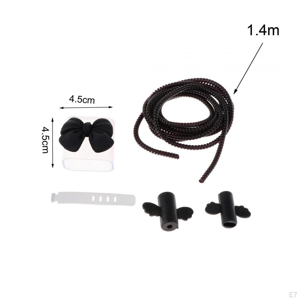 Cute Charging Cable Protective Cover Charger Protector Women Gift Case 4 in 1 Phone