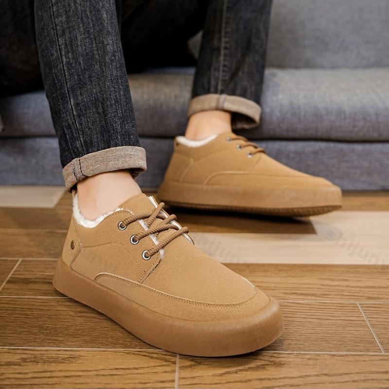 Moda 2025 Inverno Uomo Retro Caldo Casual Medio Alto Casual Scarpa di Cotone Tendenza Moda Versatile Morbido Confortevole Chunky Sneakers di Peluche