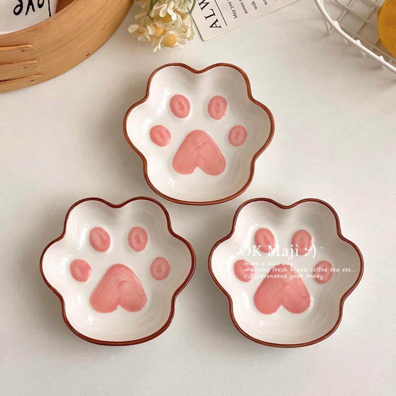 Stylish Ceramic Kitten Dipping Dish: Cute, High-Value Condiment Bowl