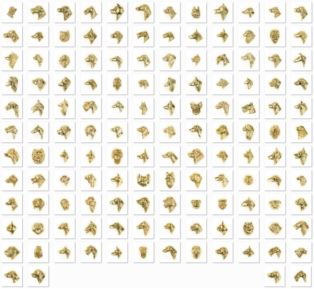 Collie Wyprodukowano w Anglii Pozłacany 22-karatowym złotem Kolekcja Pinów Artystycznych Psów (Szorstki)