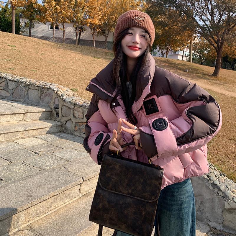 New women's winter short cotton-padded clothes, loose and thickened trendy warm jacket design