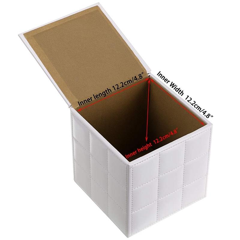 PU leather box handle, square towel holder with magnet | towel box