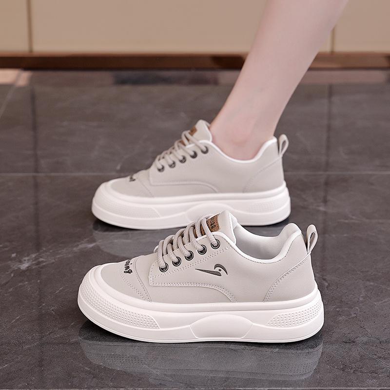 Spring Student Versatile Little White Board Shoes Women's Retro Flat Bottom Low-top Casual Single Shoes Lightweight Breathable Sports Shoes