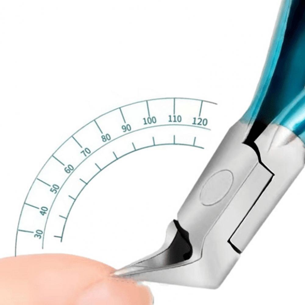 Professional Nail Clippers Stainless Steel 120 Degree Angled Cutter Ergonomic Handle Toenail Clippers Podiatrist Pedicure Tool