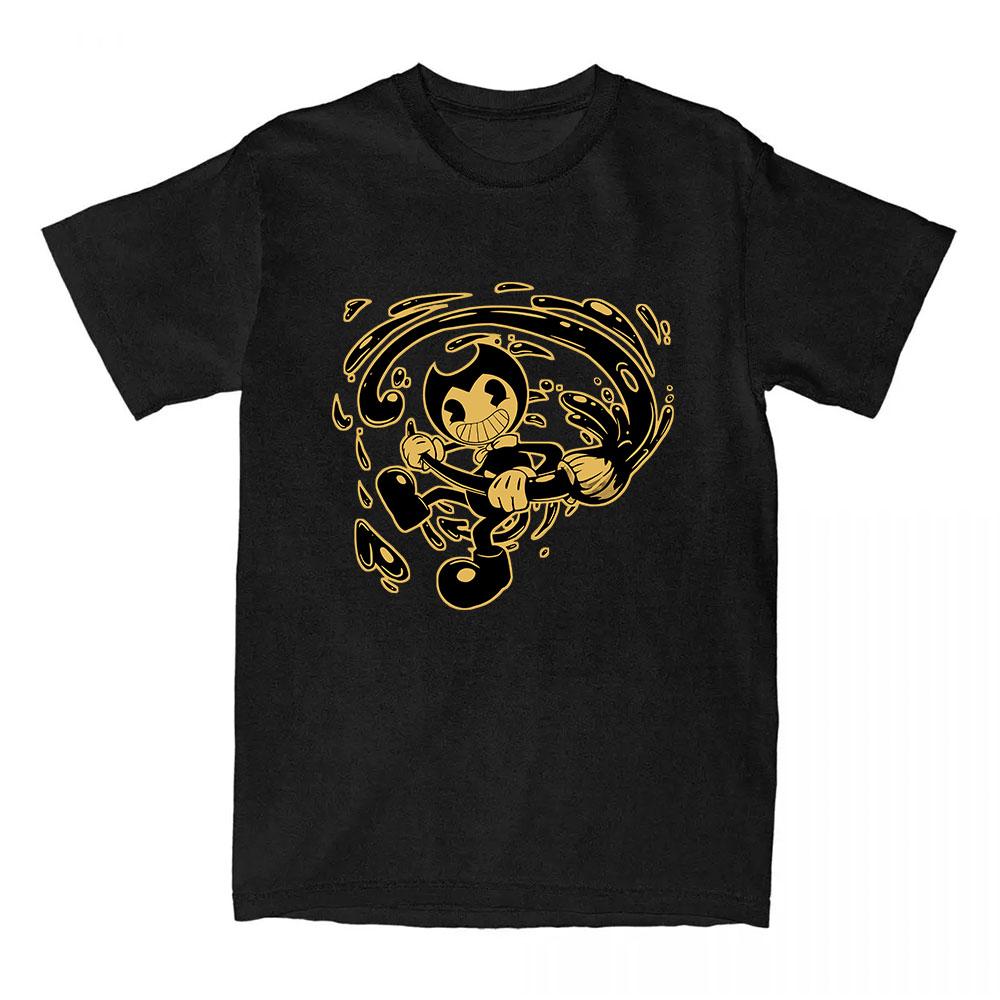 Spiel Bendy and The Ink Machine T-Shirt Sommer Kurzarm T-Shirts Streetwear Unisex Locker Rundhals Grafikdruck T-Shirts