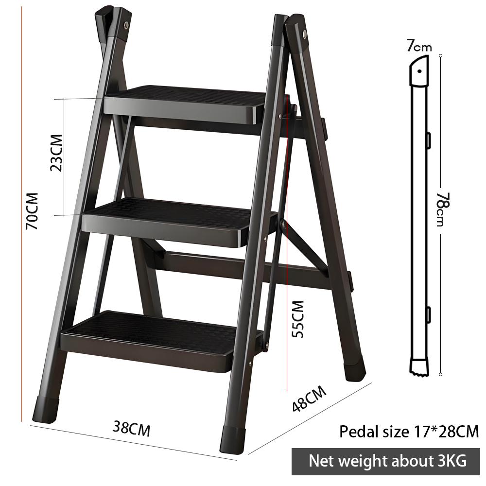 Scară de uz casnic pliabilă telescopică ușoară 3/4 trepte scaun scară multifuncțională scară în formă de A trepte scară de urcat