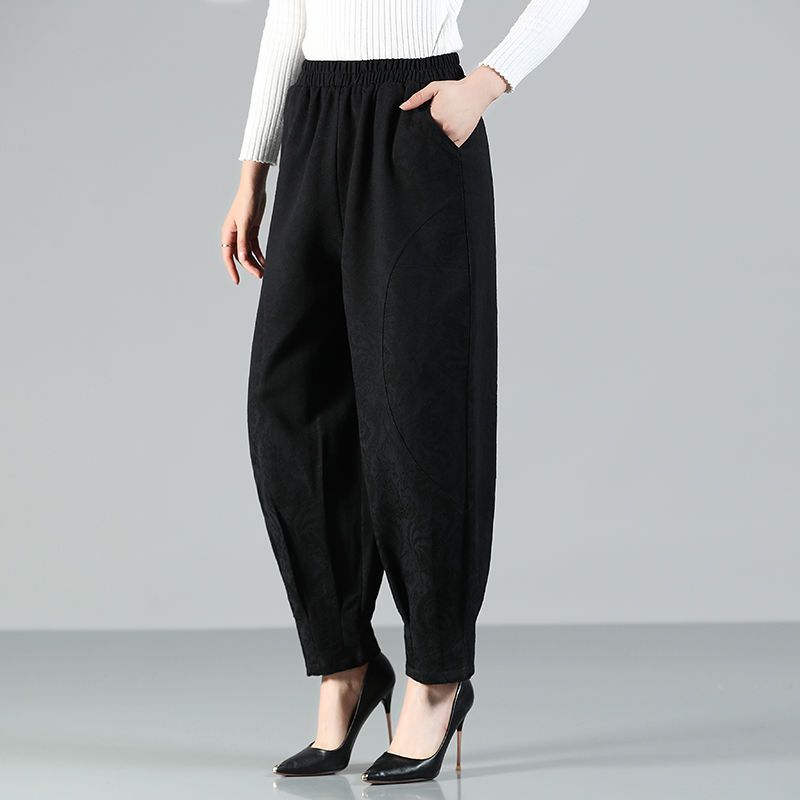 Ethnic Style Women's Pants Cotton Linen Wide-leg Pants Bloomers Women Loose Harem Women Casual Trousers
