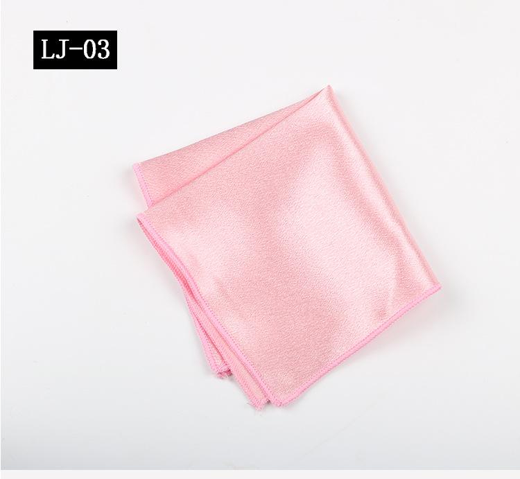 Solid Color Glossy Pocket Towel Handkerchief Suit Black Red High-Density Small Square Towel Chest Towel