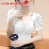 French Style Sleeveless V Neck T Shirt With Embroidery For Women Casual Wear