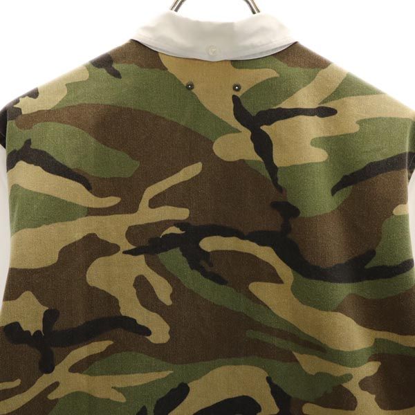 SOPHNET. Made In Japan Camouflage Switching Long Sleeve Button Down Shirt Men's Used