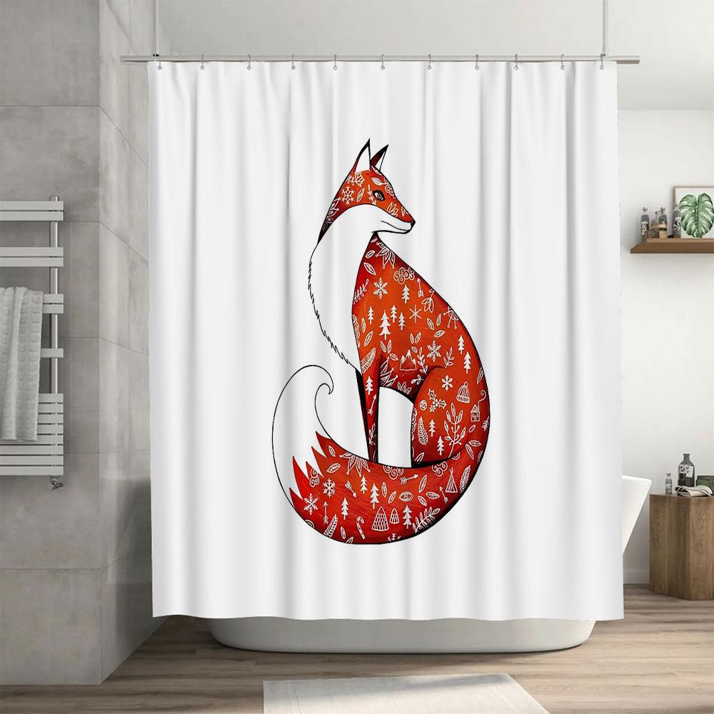 Rustic Farmhouse Shower Curtain Vintage Floral Nature Landscape Bathroom Decor Set