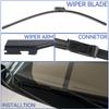 Car Wiper Front Wiper Blades Soft Rubber Windscreen Wipers Auto Windshield 24" 14" 600/355mm For MG ZS 2017 2018 2019 2020 2021
