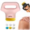 Massology Pro Massage , 12 - Level Adjustable Portable Home Massage Tool With 3 Massages Heads For Back, Neck, Body