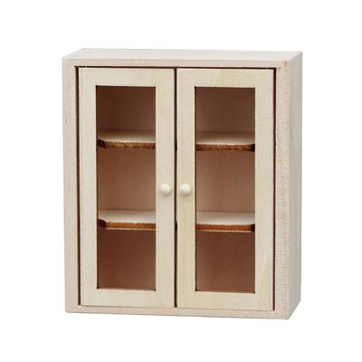 1:12 Bebek Evi Minyatür Çift Kapılı Dolap Kitaplık Depolama Rafı Mini Ahşap Duvara Monte Edilebilir Teşhir Rafı Mobilya Model Oyuncaklar