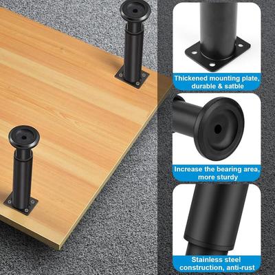 Gambe di Supporto per Mobili ad Altezza Regolabile Gambe di Ricambio Portanti Staffa Portante Telescopica Protezione per Pavimenti Robuste