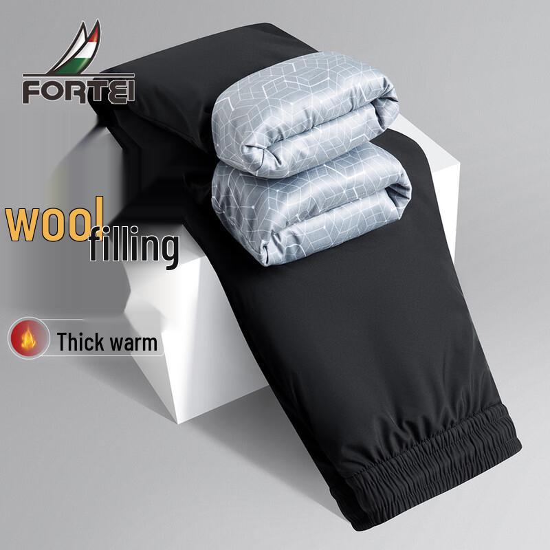 Men s Wool-Filled Fleece-Lined Casual Pants 2XL 54