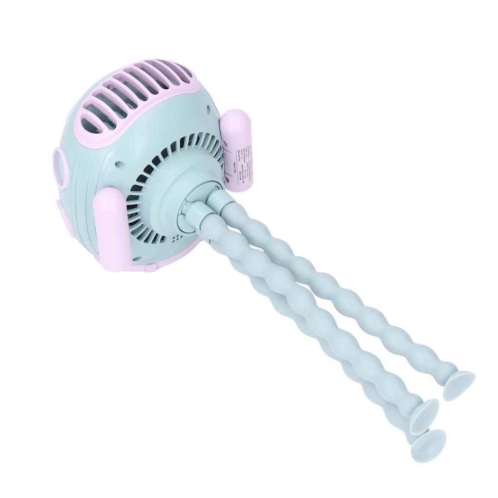 Baby Stroller Cooling Fan Bladeless Portable USB Rechargeable Automatic Oscillating Tripod Fan