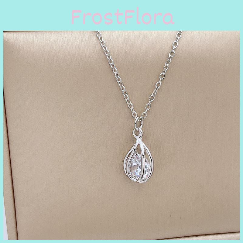 Exquisite Zircon Necklace Super Sparkling Inlaid Simple Collarbone Chain Jewelry Pendant Female Korean Light Luxury Niche High-end
