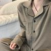 Velvet Striped Cardigan Pajama Set for Women - Autumn/Winter 2025 Collection