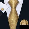 Barry Wang Formal Mens Paisley Silk Tie Set Mens Necktie Pocket Square Cufflinks Wedding