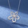 [AVANCE] Flower Necklace, Earrings, Ring, Zirconia, Large Size, Women's (Necklace)