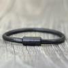New Punk Men Bracelet Black Brown Wax Rope Braclet Magentic Clasp Pulsera Hombre Hand Bands For Him Macrame Braslet Gift