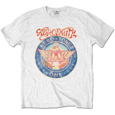 Aerosmith Aero Force Maglietta Bianca S-XXL T-shirt Ufficiale Maglietta Rock Band