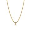 Rhinestone Inlaid French Court Style Snake Bone Collared Pendant with 26 European American Letters