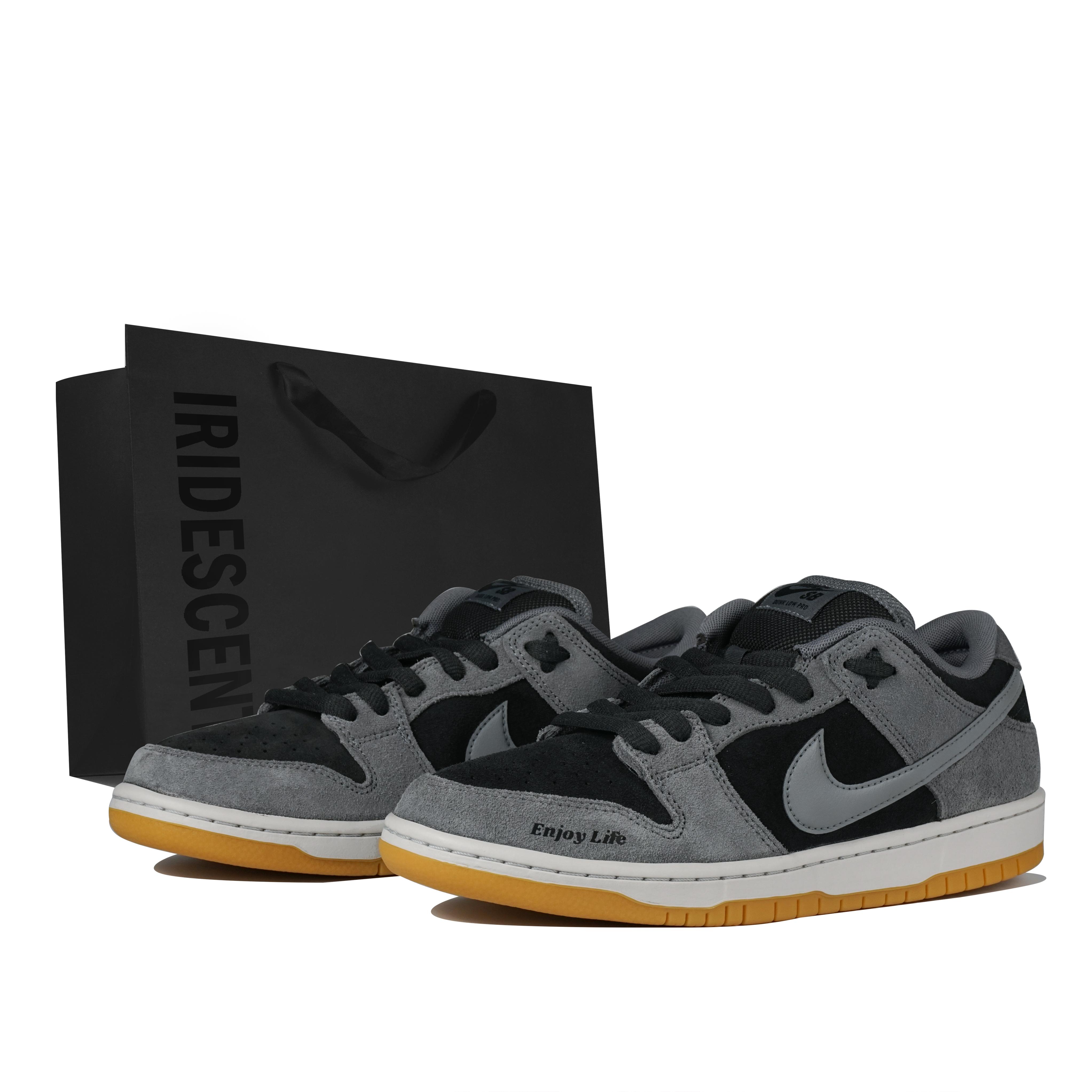 

Nike Dunk SB Slip Resistant Cushioning Low top Skateboard Shoes Unisex Gray Black HF3063-001(Team-S-BOX) 45