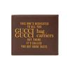 Gucci Logo Letter Print Leather Wallet for Men In Brown