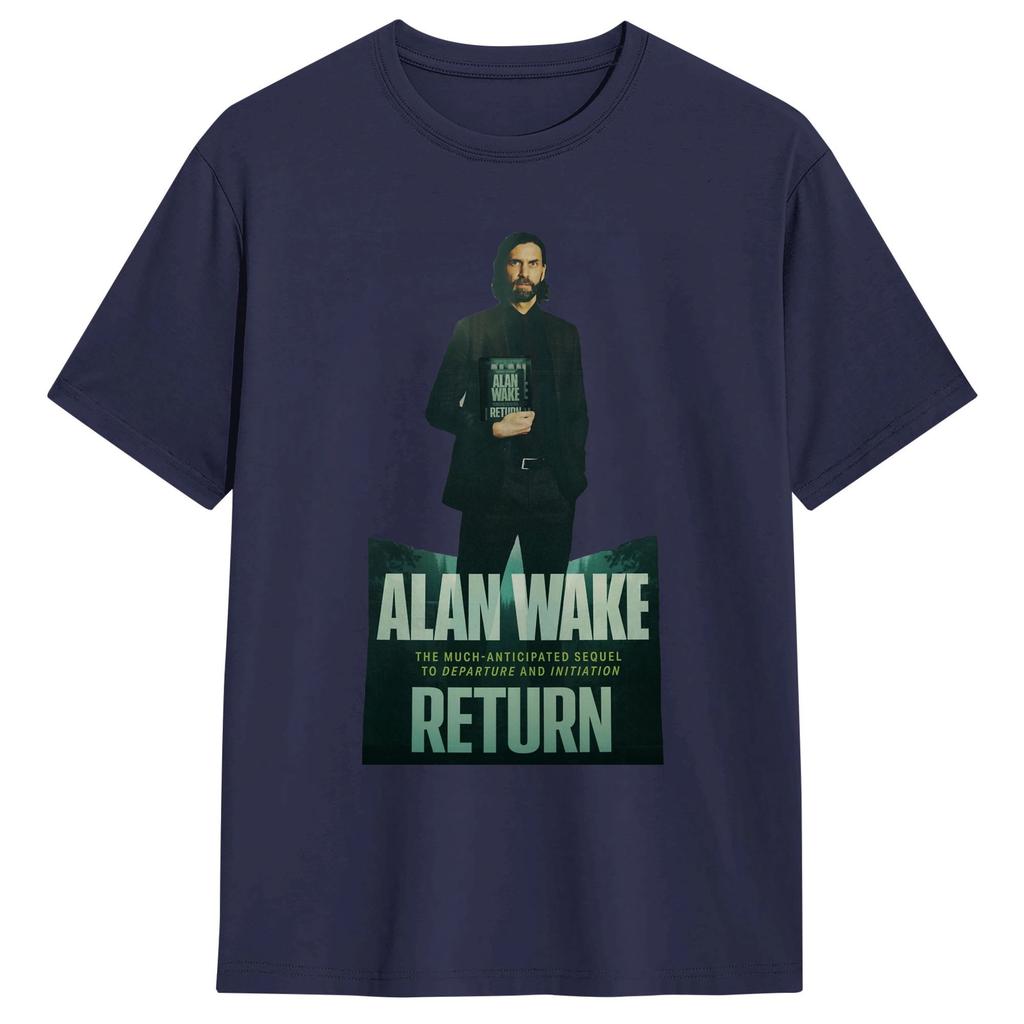 Mens Alan Wake 2 Cardboard T Shirts  Pure Cotton Clothing Summer Aesthetic ShortSleeved T Shirt ONeck Trending Tee Shirt