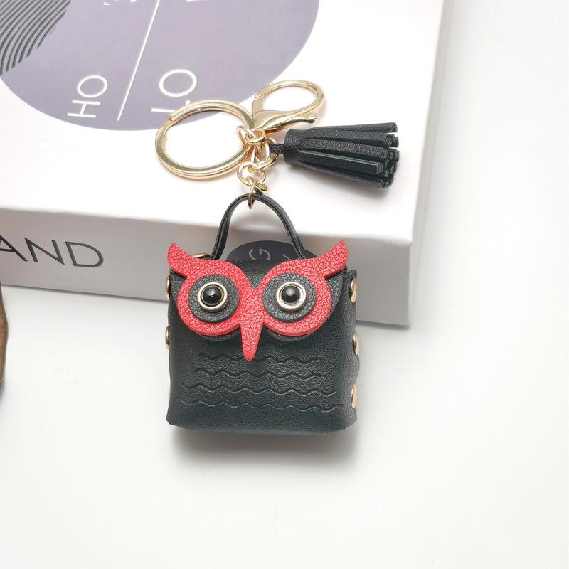 Cute Key Bag Owl Coin Purse Mini School Bag Car Key Chain Pendant Lady Wallet Leather Coin Purses Coin Purse Keychain