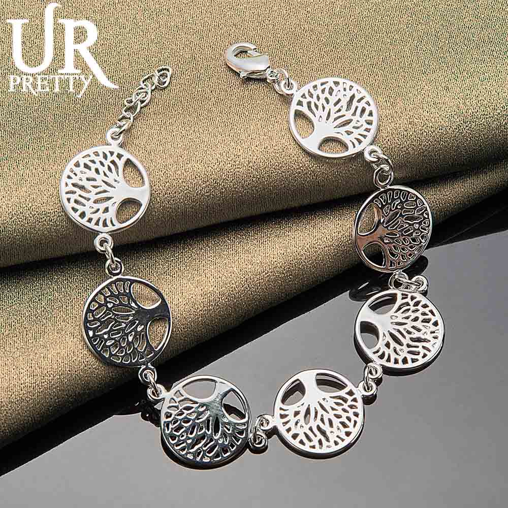 Bransoletka Drzewo Życia ze srebra próby 925 Modna biżuteria ślubna