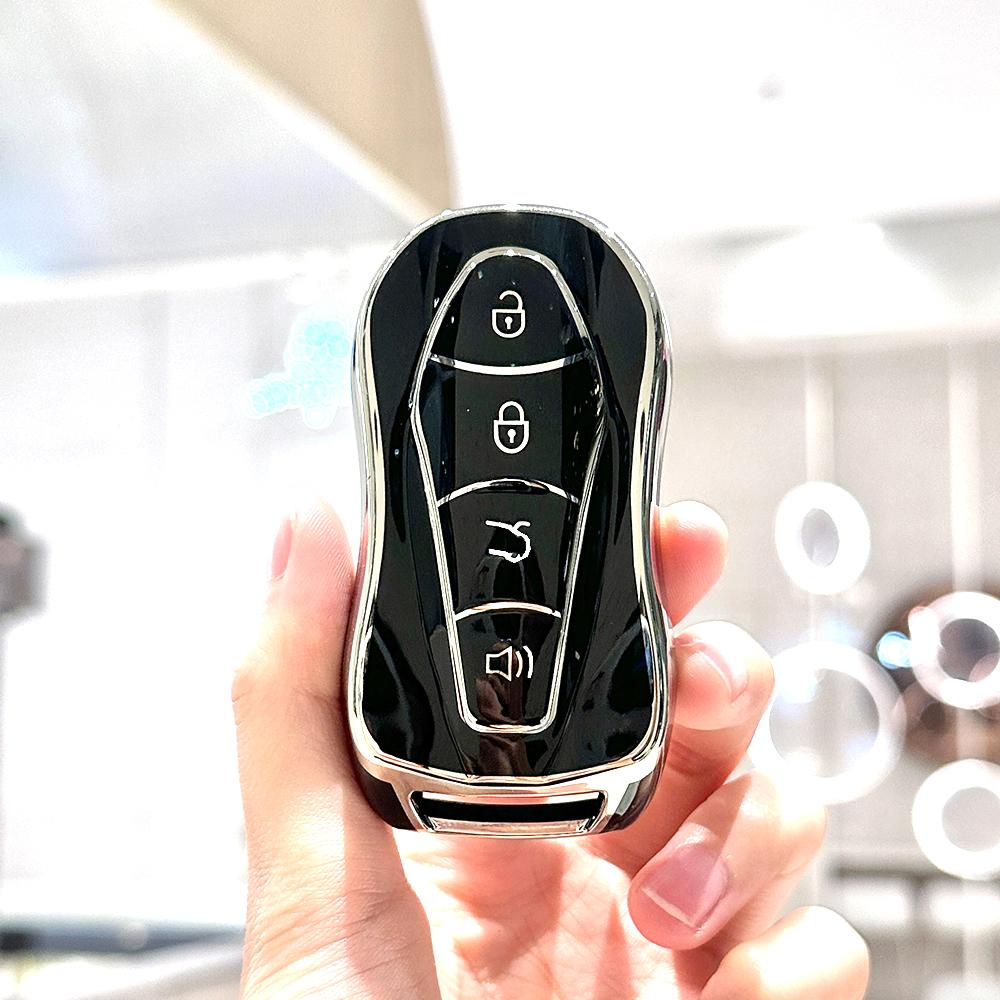 TPU Auto Shell Fob Keyless Protector Car Key Remote Case Cover Keychain for Geely Tugella 2020 Boyue Atlas Pro Gili Accessories