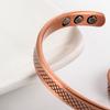 Vinterly Pure Copper Bracelets Magnetic Adjustable 6mm Wide Open Cuff High Magnet Health Energy Bangle Women Resizable Jewelry