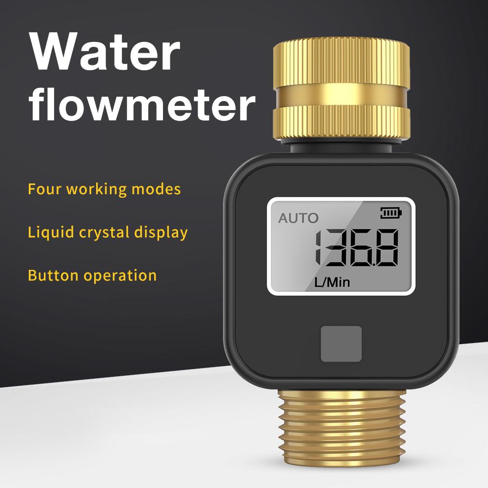 

Витратомір води з латунною різьбою, підходить для наповнення бака для води RV, поливу садовим шлангом, дощування газону. S05-TT