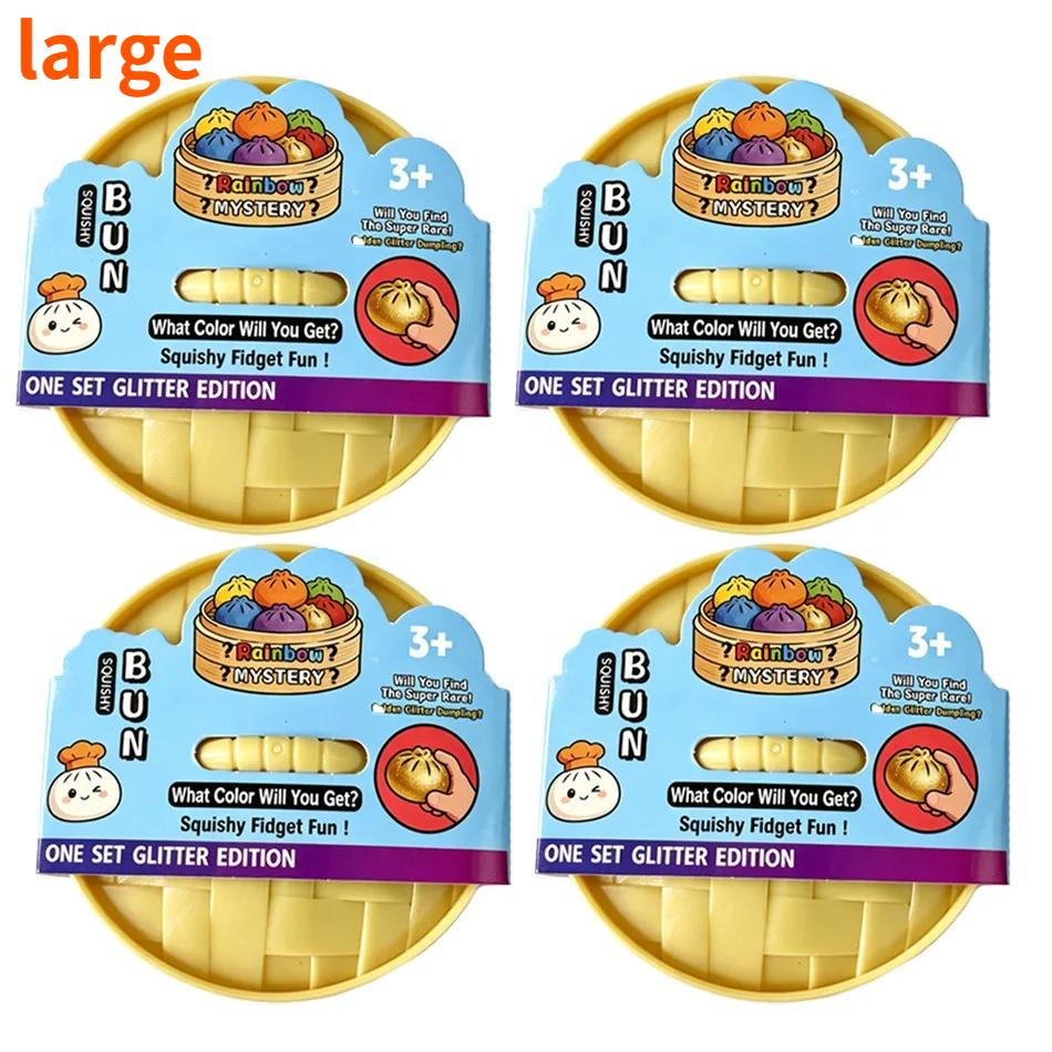 Hot Glitter Dumpling Squishy Maltose Series With Box Dumplings Sensory Squeeze Toy For Stress Relief Random Color