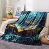 Glowing Books  Print Flannel Blanket, High Quality Comfortable for All Seasons, Home Decor, Warmth and Comfort
