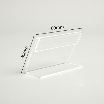 10Pcs Acryl Transparent Display-ständer Schreibtisch Zeichen Label Rahmen Preis Tag Display
